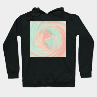 Swirl of Crystal Lines Of Pastel Orange and Green Hoodie